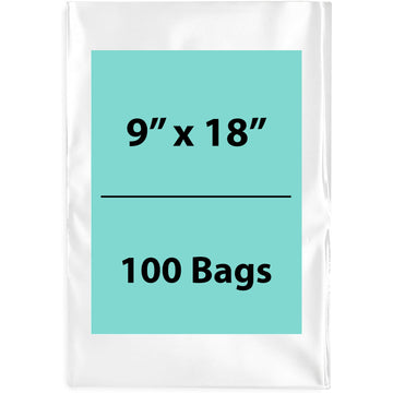 Clear poly bags Flat 9 inch (width) X 18 inch (Height) LDPE